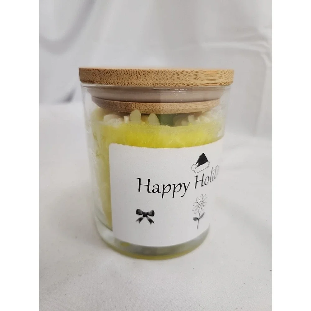 LQQK Daisy Candle Art Homemade Spring Flower Scent 9 oz‎ Candle Happy HoliDaisys